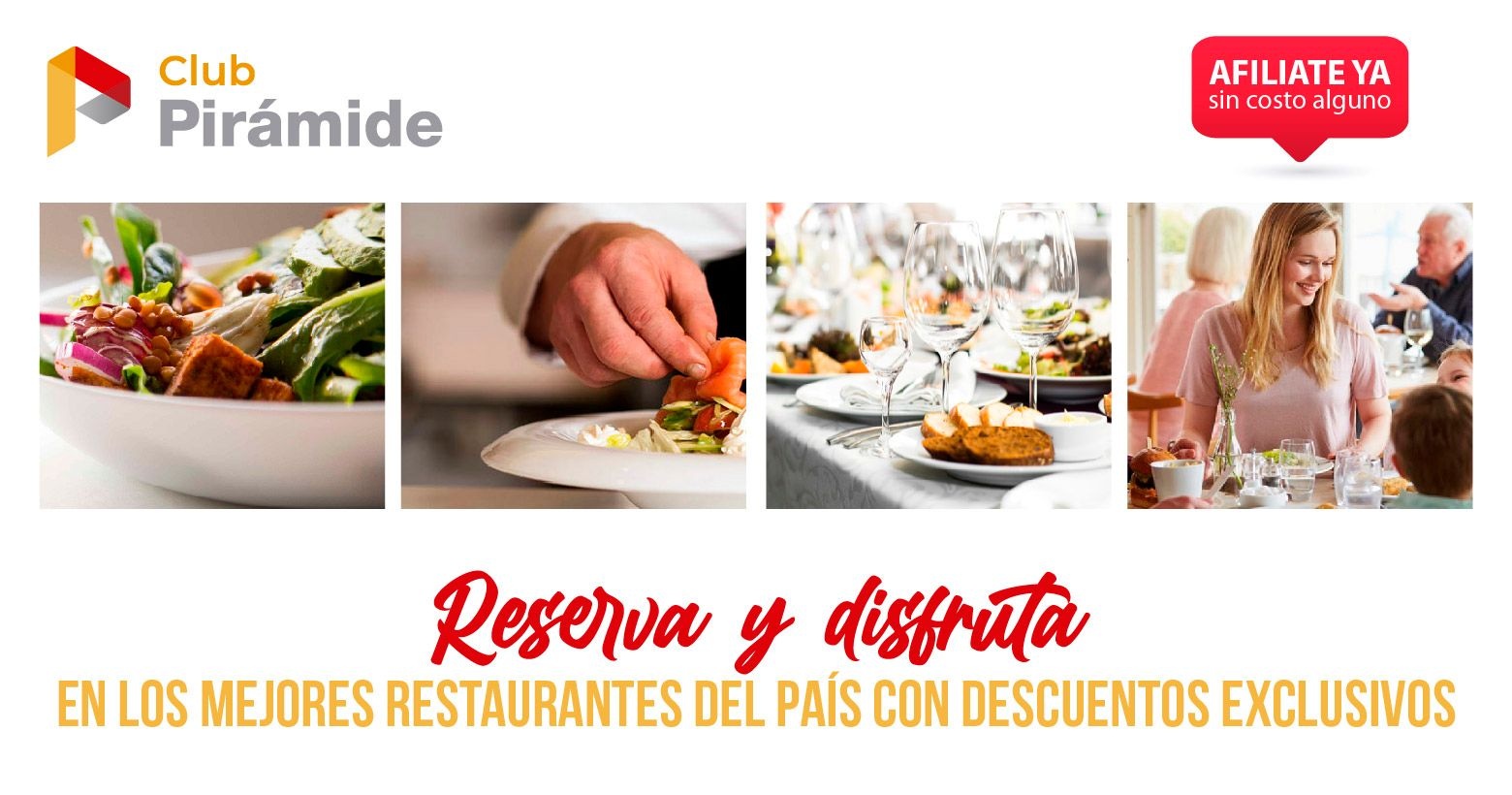 Reserva y disfruta en los mejores restaurantes del país con descuentos exclusivos